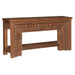 65" Solid Wood Console Table | Hand Carved Reclaimed Wood