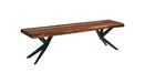 Rosewood 68" Live Edge Bench in Natural Sheesham - World Interiors