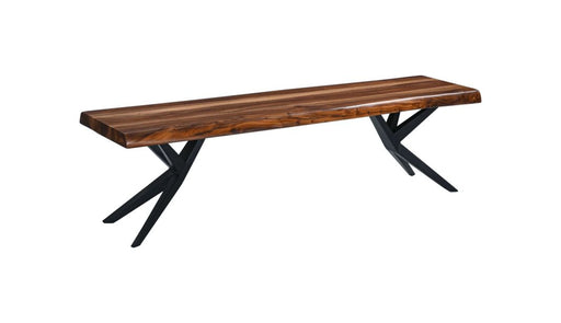 Rosewood 68" Live Edge Bench in Natural Sheesham - World Interiors