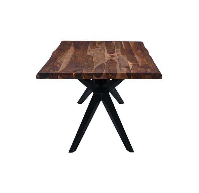 Rosewood 72" Live Edge Dining Table in Natural Sheesham - World Interiors