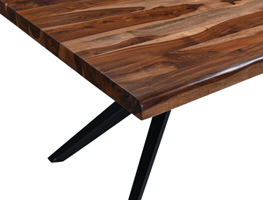 Rosewood 72" Live Edge Dining Table in Natural Sheesham - World Interiors