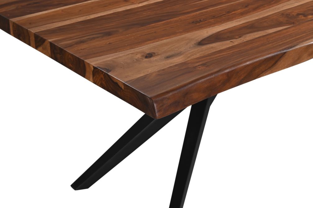 Rosewood 94" Live Edge Dining Table in Natural Sheesham - World Interiors