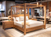 Mesa Canopy Queen Bed in Brushed Acacia - World Interiors