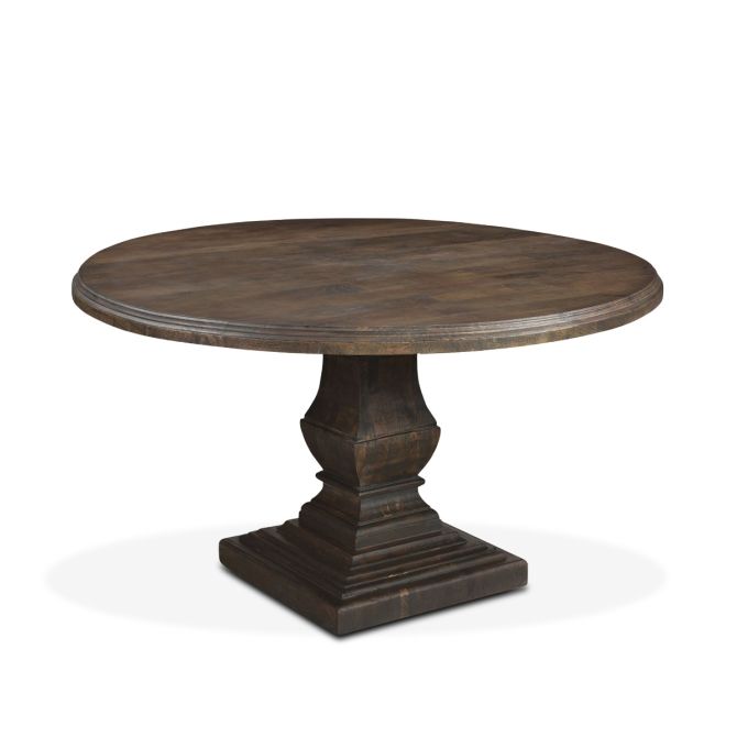 Toulon 48" Weathered Mango Round Dining Table - World Interiors