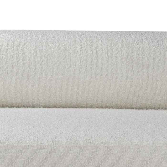 Augustine Modern Sofa in Off-White Boucle Fabric - World Interiors