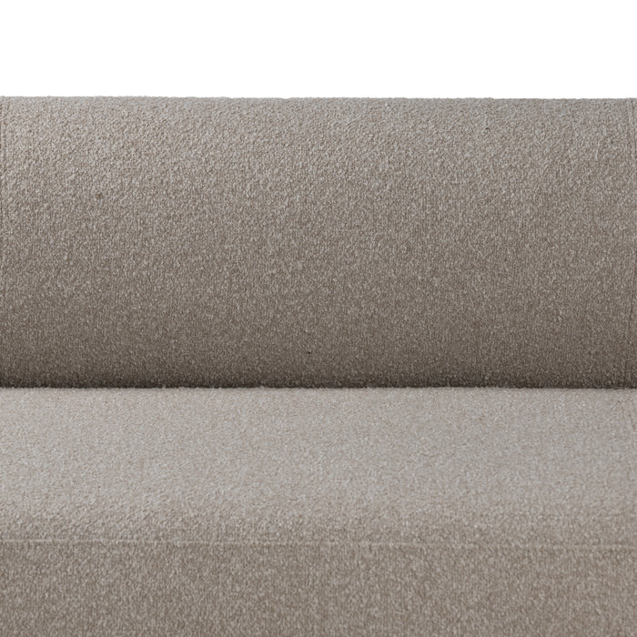 Augustine Modern Sofa in Pewter Boucle Fabric- World Interiors