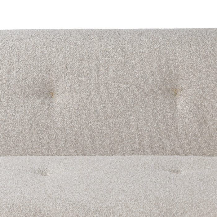 Olympia Tufted Sofa in Cream Boucle Fabric - World Interiors