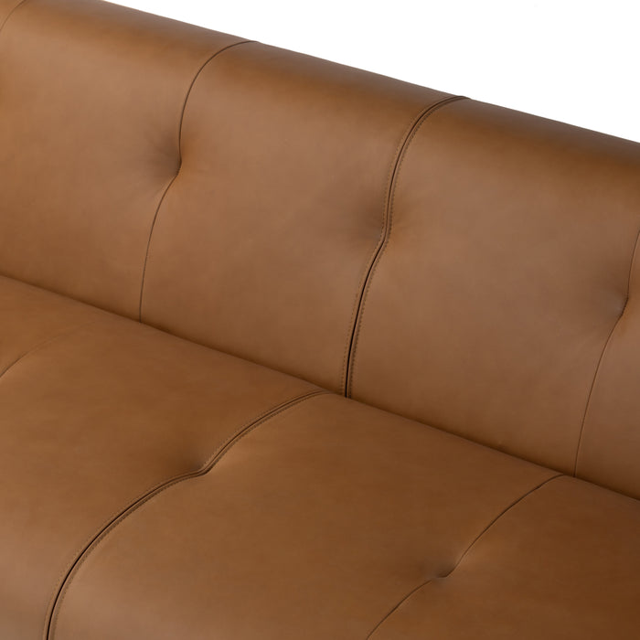 Olympia Tufted Sofa in Copper Boucle Fabric - World Interiors