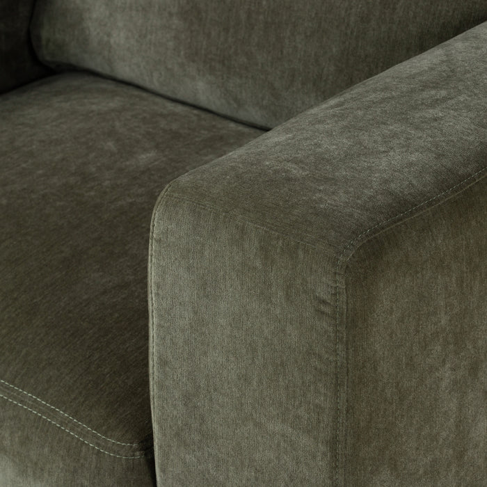 Harmony Accent Chair in Olive Chenille Fabric - World Interiors