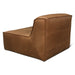 Plano Armless Accent Chair in Charme Mocha Leather - World Interiors