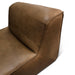 Plano Armless Accent Chair in Charme Mocha Leather - World Interiors