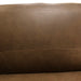 Plano Armless Accent Chair in Charme Mocha Leather - World Interiors