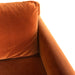 Genova Casual Modern Arm Chair in Dune Velvet Fabric - World Interiors