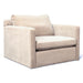 Genova Casual Modern Arm Chair in Oat Chenille Fabric - World Interiors