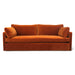 Genova Casual Modern Sofa in Dune Velvet Fabric - World Interiors