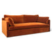 Genova Casual Modern Sofa in Dune Velvet Fabric - World Interiors