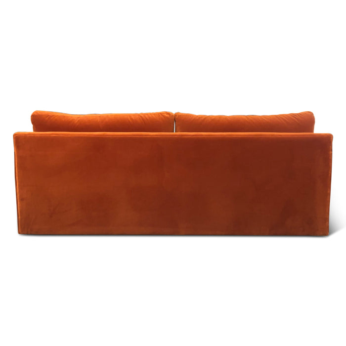 Genova Casual Modern Sofa in Dune Velvet Fabric - World Interiors