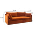 Genova Casual Modern Sofa in Dune Velvet Fabric - World Interiors