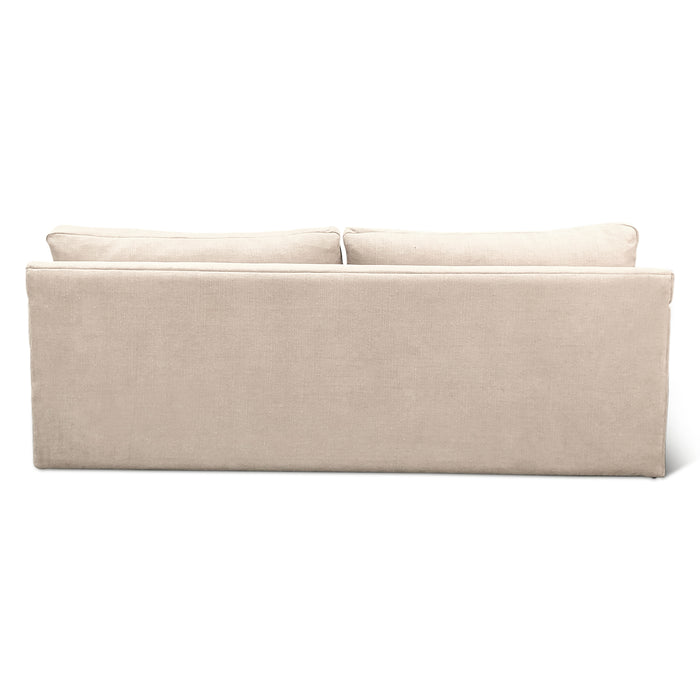 Genova Casual Modern Sofa in Oat Chenille Fabric - World Interiors