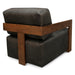 Harlow Modern Arm Chair in Charme Black Leather - World Interiors