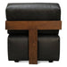 Harlow Modern Arm Chair in Charme Black Leather - World Interiors