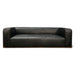 Harlow Modern Sofa in Charme Black Leather - World Interiors