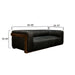 Harlow Modern Sofa in Charme Black Leather - World Interiors