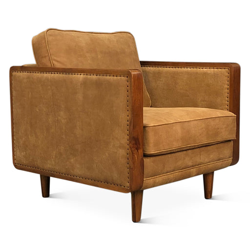 Victoria Arm Chair in Outback Tan Leather - World Interiors