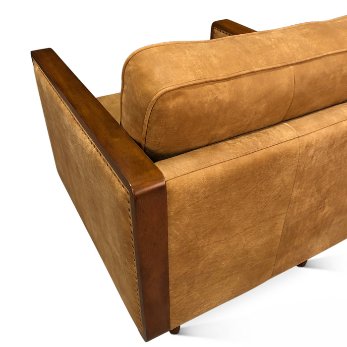 Victoria Arm Chair in Outback Tan Leather - World Interiors