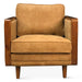 Victoria Arm Chair in Outback Tan Leather - World Interiors