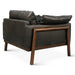 Newark Arm Chair in Charme Black Leather - World Interiors