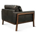 Newark Arm Chair in Charme Black Leather - World Interiors