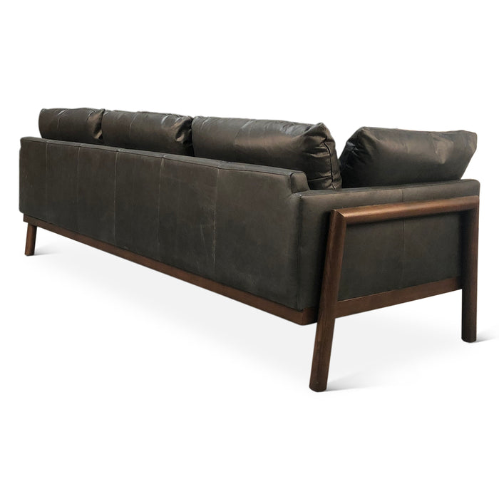 Newark Sofa in Charme Black Leather - World Interiors