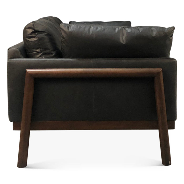 Newark Sofa in Charme Black Leather - World Interiors