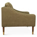 Raleigh Mid-Century Modern Arm Chair in Green Chenille Fabric - World Interiors