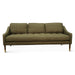 Raleigh Mid-Century Modern Sofa in Green Chenille Fabric - World Interiors