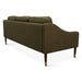 Raleigh Mid-Century Modern Sofa in Green Chenille Fabric - World Interiors