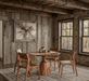 Acres 5 - Piece Rustic Dining Set (4 Chairs + 46" Table) - World Interiors
