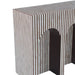 Alexandria Arched Console Table with Bone Inlay Stripes - World Interiors