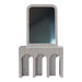 Alexandria Mirror Frame in Brown and White Striped Pattern - World Interiors