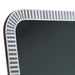 Alexandria Mirror Frame in Brown and White Striped Pattern - World Interiors