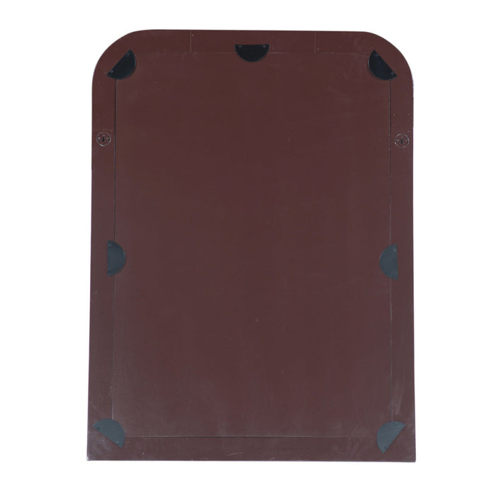 Alexandria Mirror Frame in Brown and White Striped Pattern - World Interiors