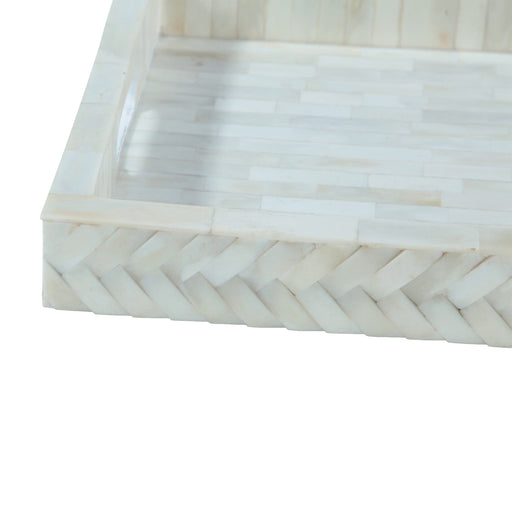 Alexandria Rectangular Tray in Cream - World Interiors