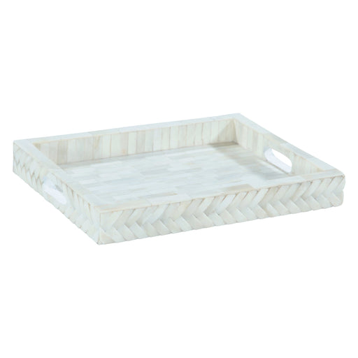Alexandria Rectangular Tray in Cream - World Interiors
