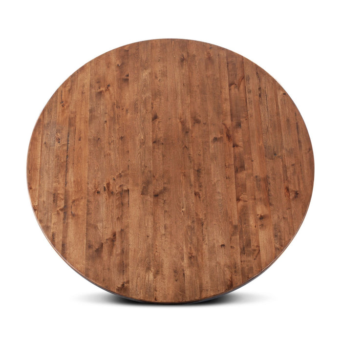 Aspen 60" Birch Wood Round Dining Table in Earth Tone - World Interiors