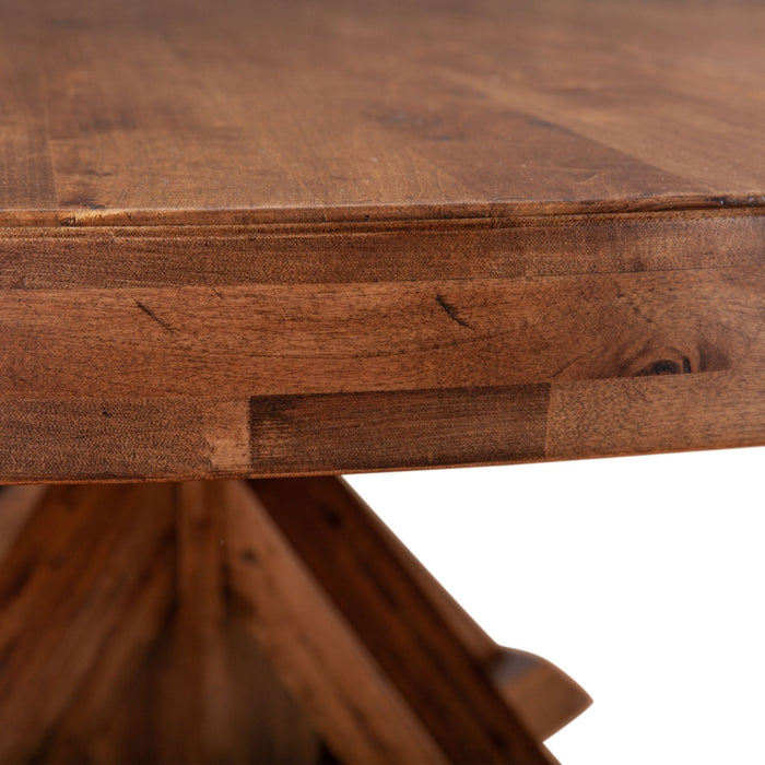 Aspen 60" Birch Wood Round Dining Table in Earth Tone - World Interiors