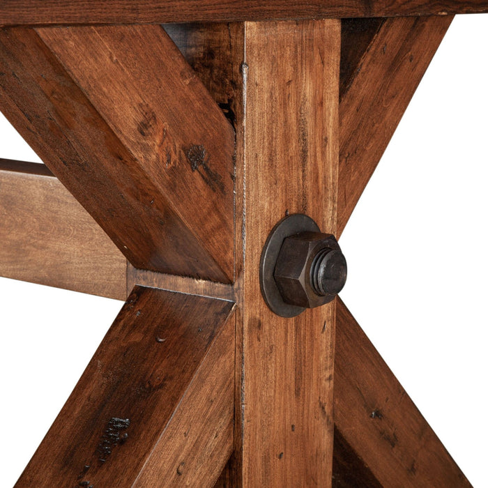 Aspen Birch Wood 100-144" Extension Table in Earth Finish - World Interiors