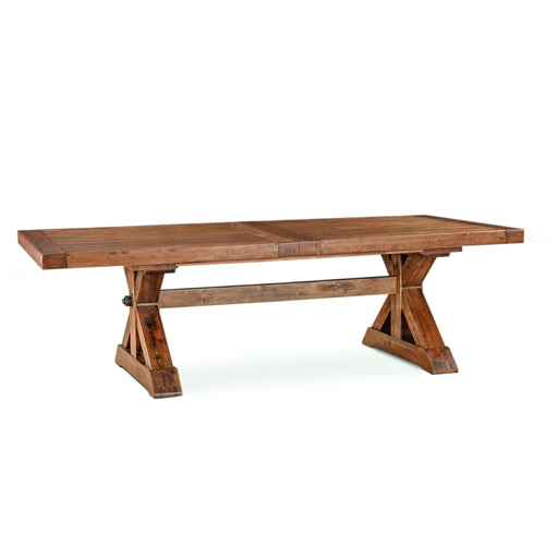 Aspen Birch Wood 100-144" Extension Table in Earth Finish - World Interiors