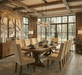 Aspen Birch Wood 100-144" Extension Table in Earth Finish - World Interiors