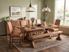 Aspen Birch Wood 100-144" Extension Table in Earth Finish - World Interiors